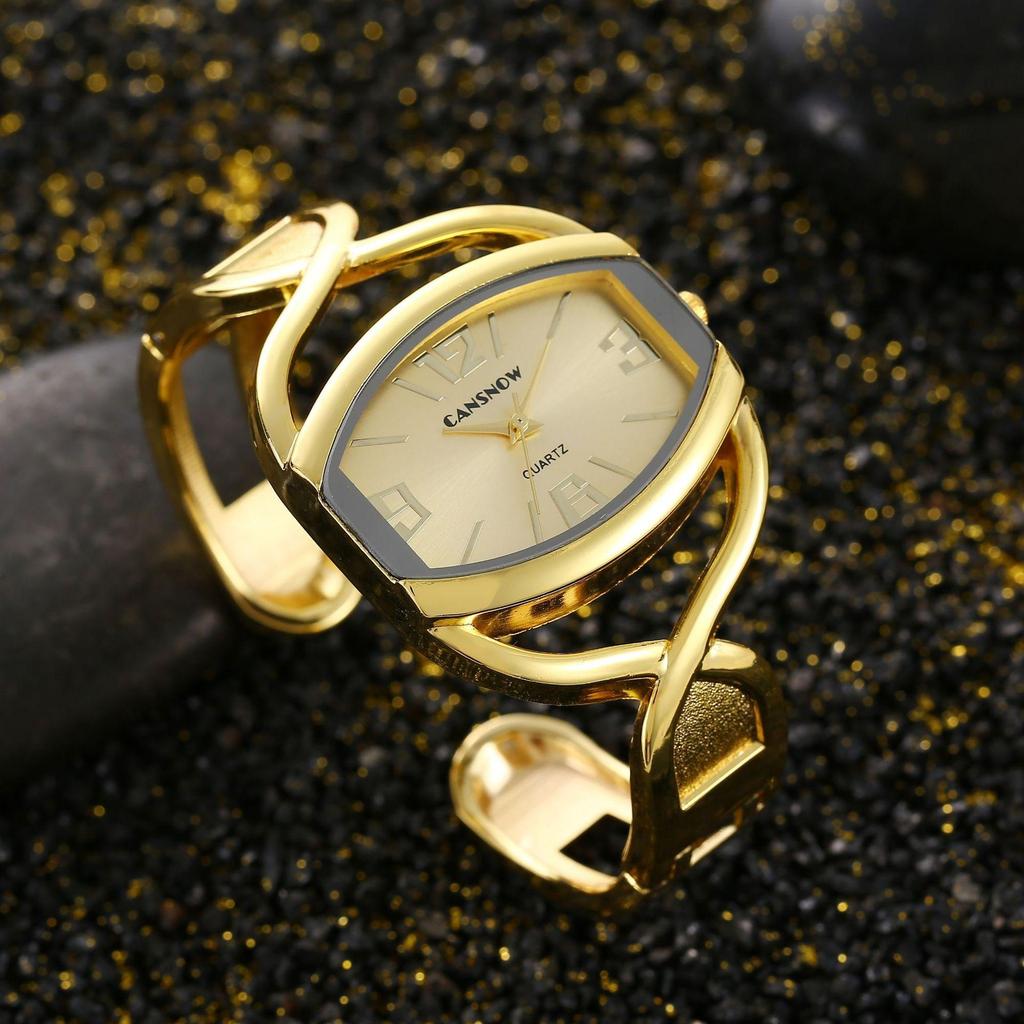 Модные женские золотые часы-браслет из нержавеющей стали, роскошные часы для женщин, женские кварцевые наручные часы