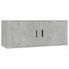 4 piece TV cabinet set concrete grey particleboard