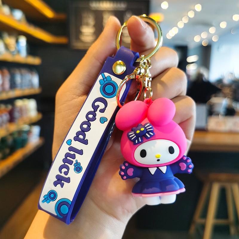 Новый милый мультяшный брелок Sanrio Кукла Хелло Китти Курорами Кольцо для ключей Подвеска на школьную сумку Милые персонализированные подарки Мода Y2k