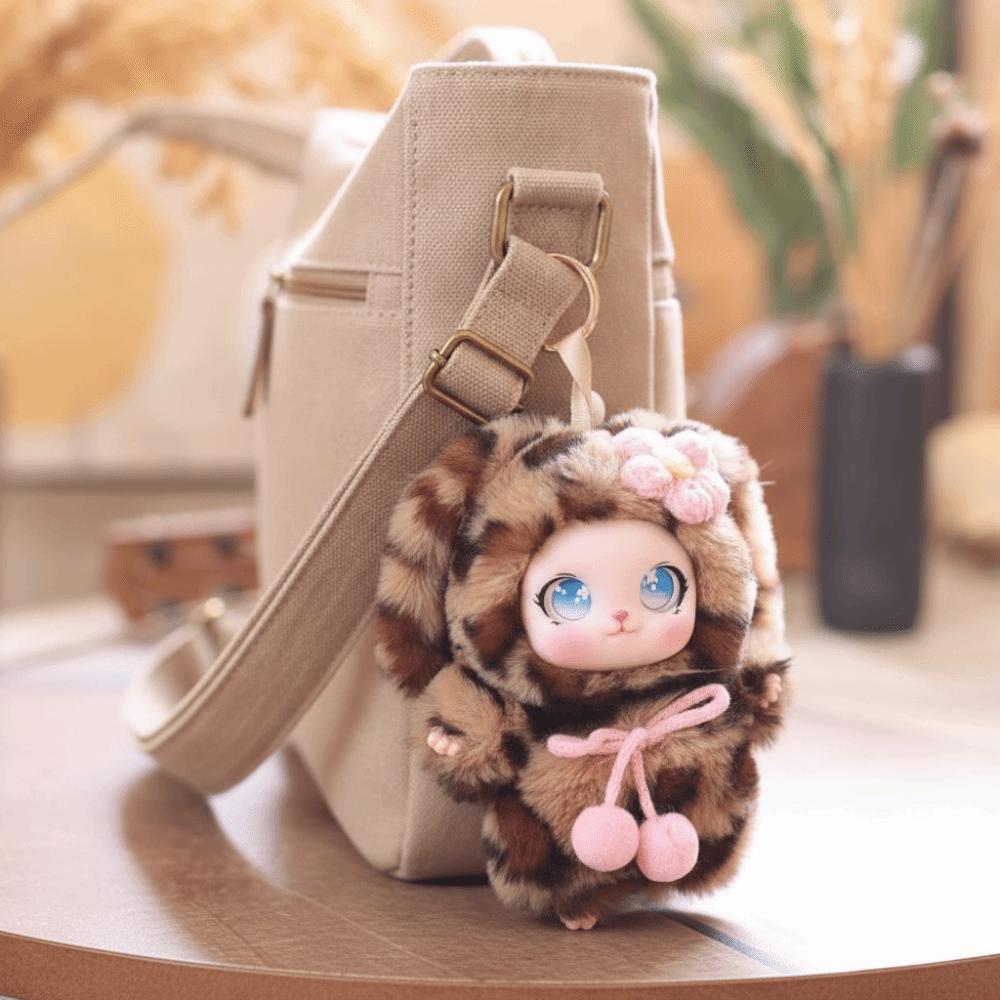 Ornaments Rabbit Doll Figures Leopard Print Bunny Plush Doll Pendant Car Decor