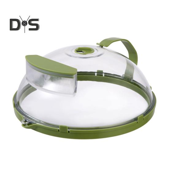 Крышка для еды в микроволновой печи, защита от брызг, термостойкая боковая ручка, вращающееся вентилируемое отверстие, прозрачная крышка для посуды для духовки, крышка от брызг