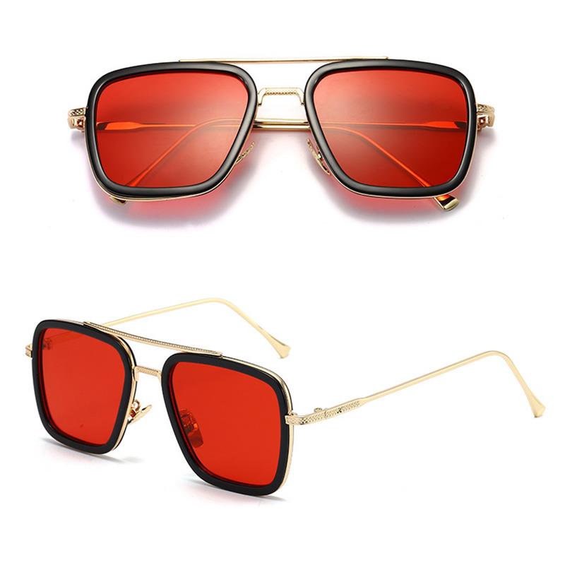 Солнцезащитные очки Железный человек Тони Старк Lentes Солнцезащитные очки Ретро солнцезащитные очки Мужские солнцезащитные очки Брендовые дизайнерские солнцезащитные очки