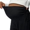 Winter Maternity Straight Leg Pants Loose Adjustable Waist Solid Color Casual Trousers