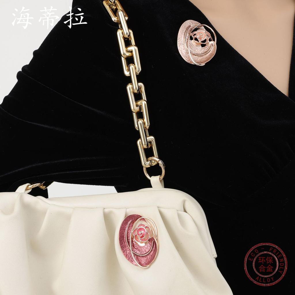 Новый цвет Масло Вечный цветок Эмаль Цвет Брошь, Праздник, Банкет Дамская Многофункциональная Универсальная Брошь