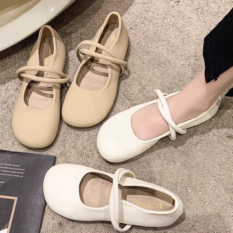 Вечерний Ветер Нежная Обувь Девочка 2025 Новая Фея Ветер с Юбкой Мэри Джейн Одинарная Обувь Плоская Подошва Круглый Носок Обувь Дуду