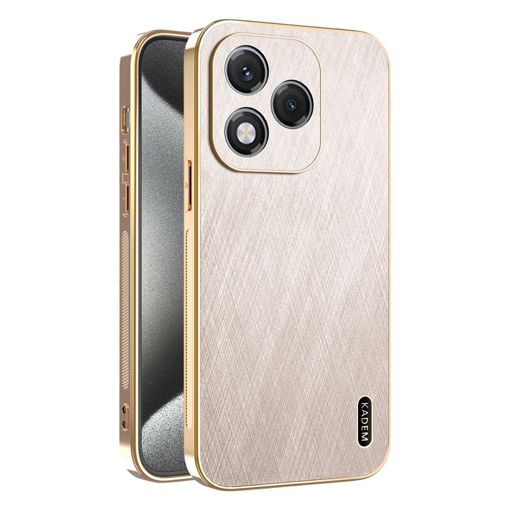 KADEM For Honor 400 Lite Case Electroplating Silk Texture PU+TPU Phone Back Cover