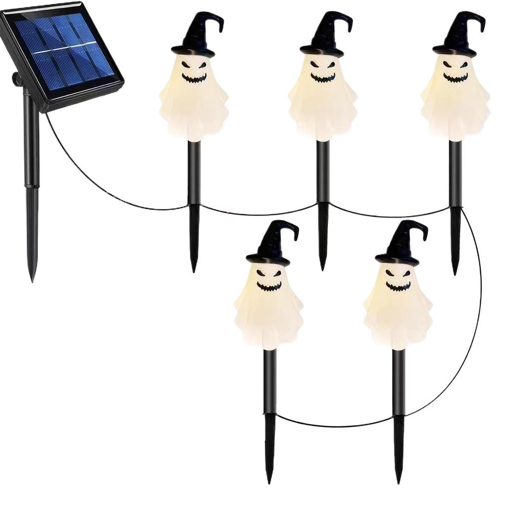 Хэллоуин Джек-о-фонарь Лампа на солнечной энергии Зарядка Уличная Водонепроницаемая Сад Двор Ландшафтная Декоративная Подсветка Праздничная Тыквенная Лампа
