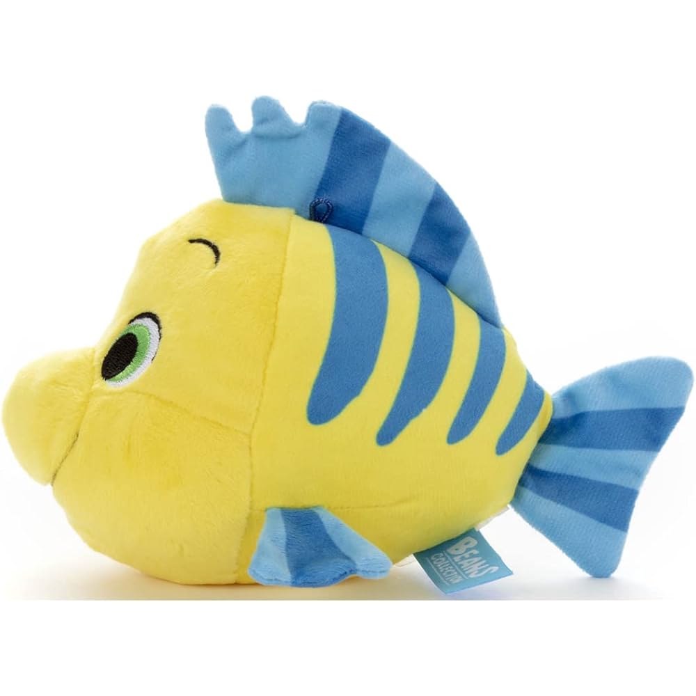 Disney Character Washable Beans Collection Flounder Plush Toy 13cm