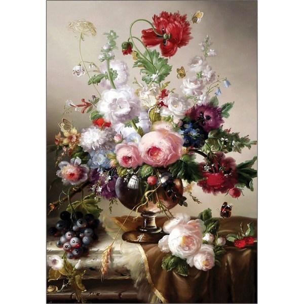 Puzzle Korea Flower Vase and Butterfly Jigsaw Puzzle 3166, Mixed Colors, 1000 Pieces Jigsaw Puzzle, Childrens Games, Educational Toys