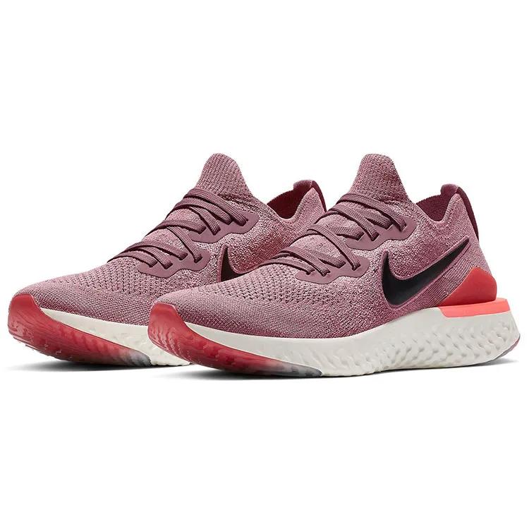 Nike Womens Epic React Flyknit 2 'Plum Dust' (women's sizes) Plum Dust / Plum Dust-Ember Glow-Bleached Coral-Black-Barely Grey Running Shoes