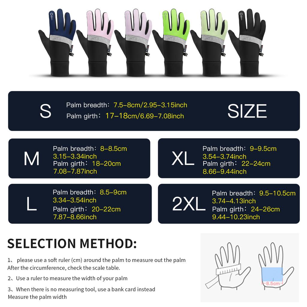 Mountaineering Hiking Camping Cycling Gloves Winter Touch Screen Bicycle Gloves Outdoor Windproof Motorcycle Warm Bike Gloves 6