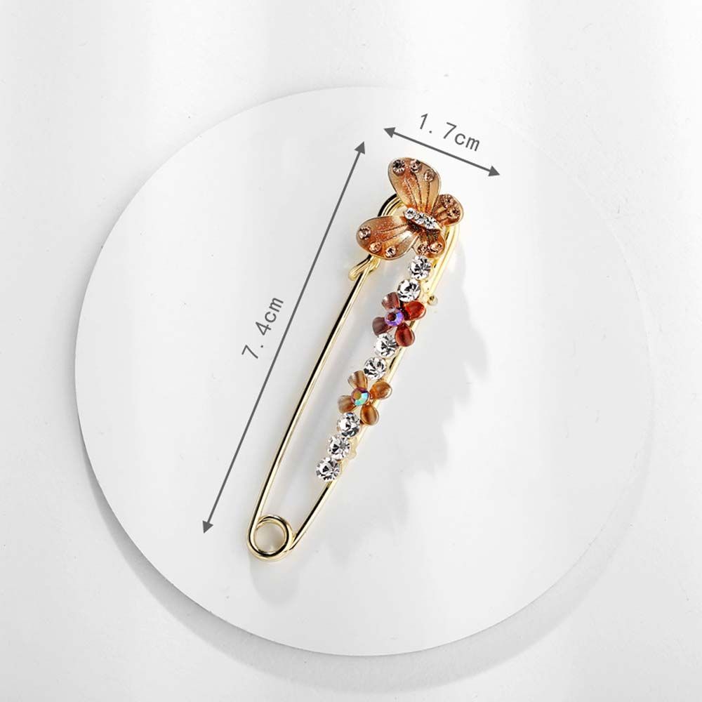 Flower Simulated Pearl Rhinestone Butterfly Enamel Zinc Zinc Alloy Brooches Pin Corsage Accessories Jewelry