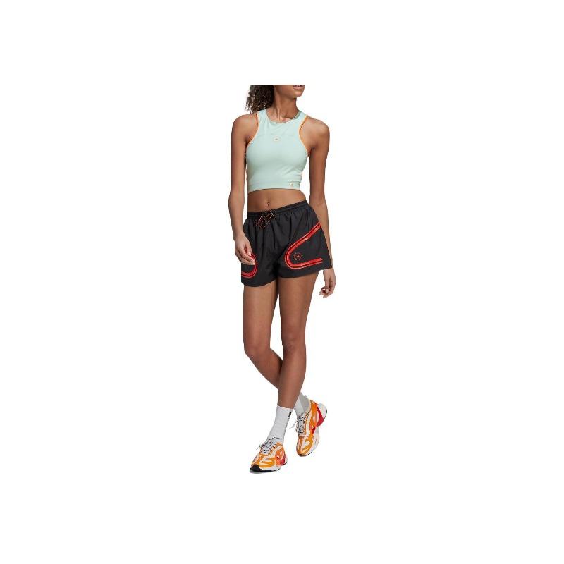 adidas X Stella McCartney Color Block Striped Sports Shorts Women Shorts Black HD9118