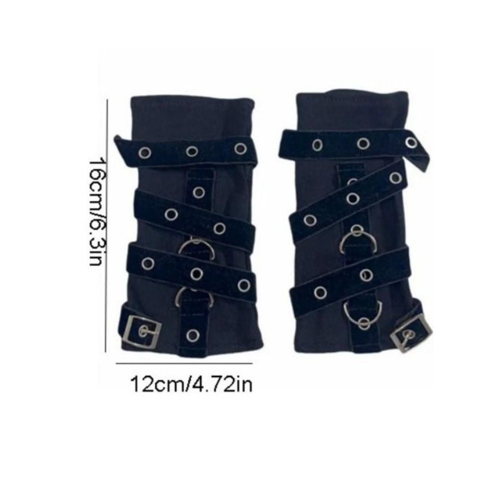 Buckle Street Dance Sleeves Metal Rivet Punk Style Sleeves New Fingerless Gloves Motorcycle Riding