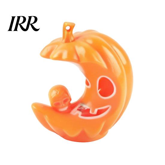 Hollow Moon Figurine for Party LED Light-Up Halloween Pumpkin Figurine, Spooky Face Crescent Durable Sculpture Skull Night Light Home Desktop