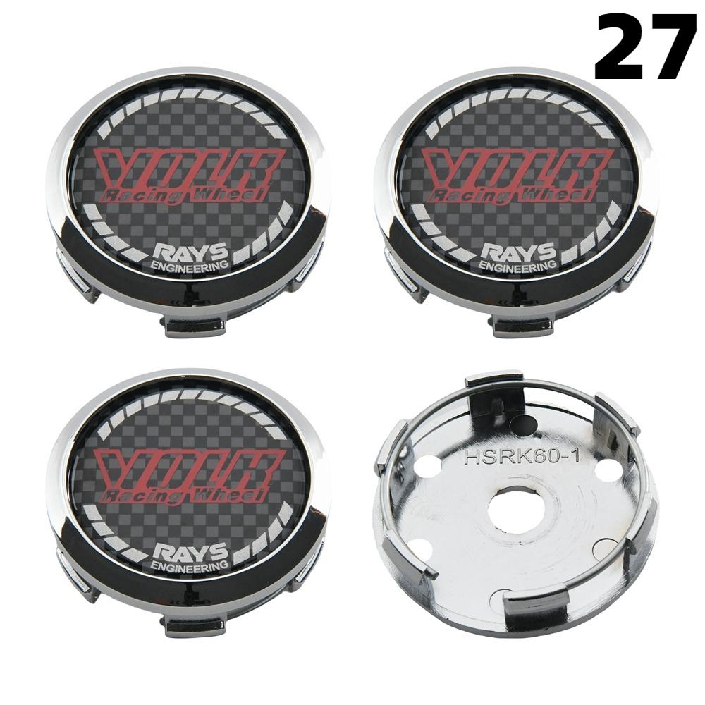 1Set/4PCS OD 60MM / ID 56MM Rim Caps RAYS VOLK VR Logo Wheel Center Cap Wheel Cover Hub caps Sport Car Tire Accessories