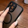Lens Protector Matte Translucent Armor Shockproof Case For iPhone 17 16 15 14 13 12 11 Pro Max For Magsafe Wireless Charge Cover