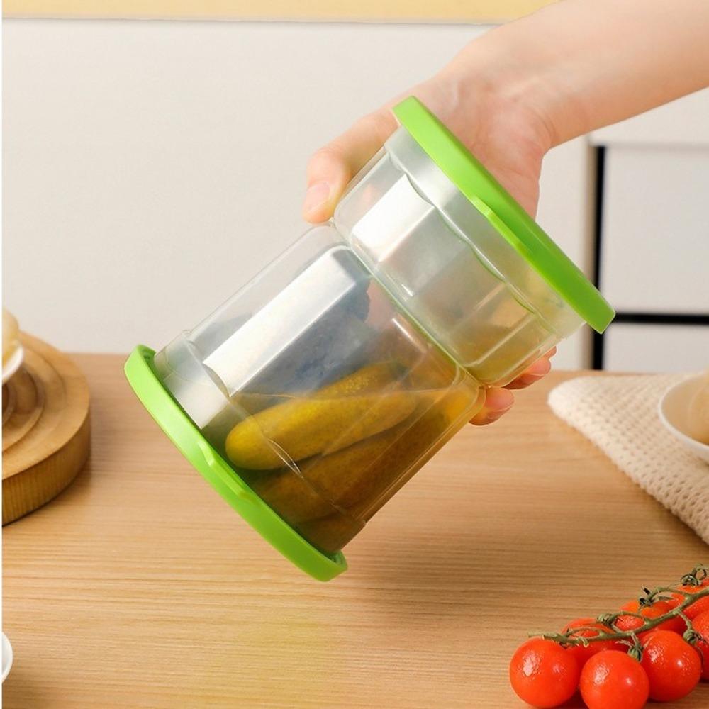 Clear Pickle Vegetable Jar Hourglass Type Pickle Juice Separator  Storing Pickles