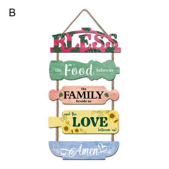 Hanging Wooden Sign with Lanyard Easy To Hang Front Door Plaque Sign Rustic Wall Art Sign Farmhouse Decoration