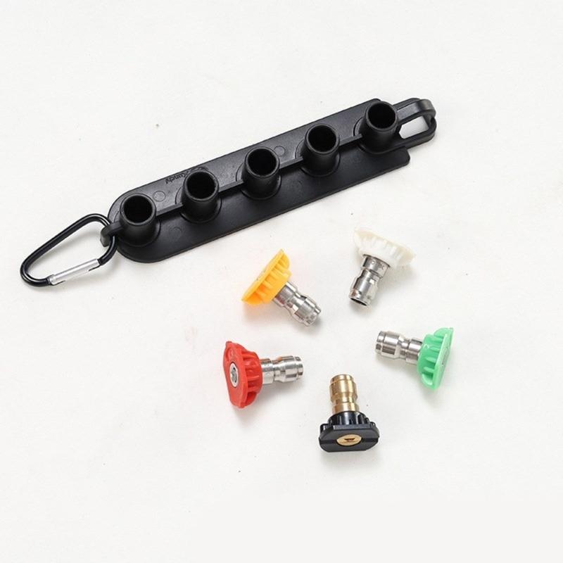 1/4Inch Quick Connect Nozzle Tip Holder Pressure Washer Nozzle Holder for Washer Nozzles Holds 5 Nozzle Tip