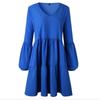 Spring and Autumn Women's Sexy V-Neck Long Sleeve Women's Dress