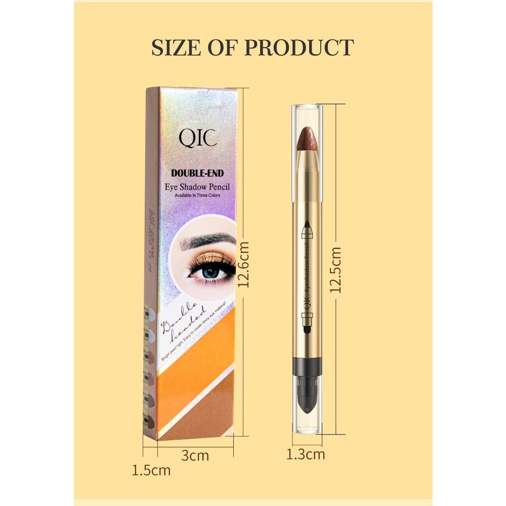 Ручка для теней QIC Lazy High Glossy, перламутровый тонкий контуринг, осветляющие, стойкие и красочные двусторонние тени для век