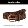 Women Leopard Print PU Leather Pin Buckle Waist Belt Fashionable Animal Pattern for Jeans Dresses and Various Outfit
