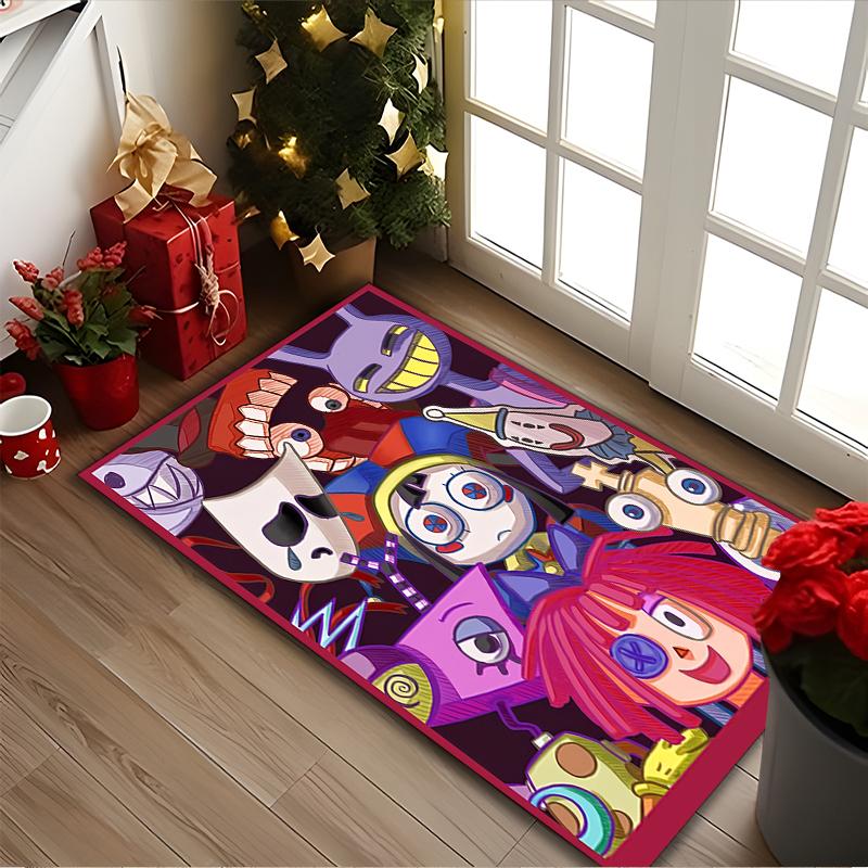 1pc Office Printed Area Carpet, The Amazing Digital Circus Rug, Home Sofa Chair Mat For Christmas and Halloween Décor