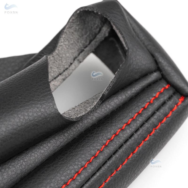 For Land Rover Freelander 2 2007 -2012 2013 2014 2015 2pcs Car Side Seat Armrest Handle Leather Cover Protect Black-red