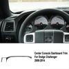 For Dodge Challenger 2008-2014 Car Center Console Dashboard Sticker Strip Carbon Fiber Auto Air Conditioner Socket Cover Trim