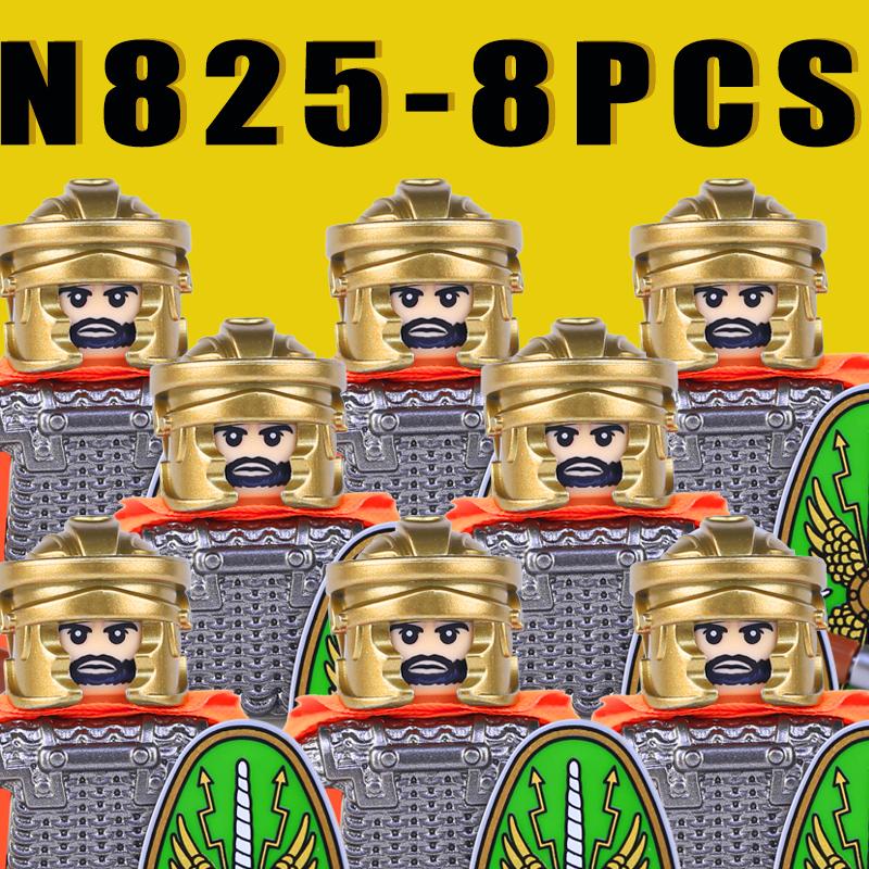 Средневековые Военные Рим Рыцари Строительные Блоки Замок Армия Воин Солдат Фигурки Арбалетчик Щит Меч Легион Блоки Игрушки