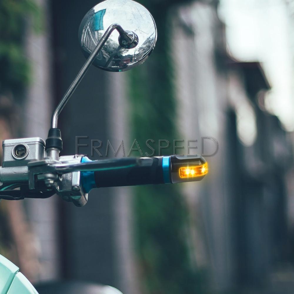 1 пара CNC 7/8 ''руль мотоцикла, светодиодный светильник, янтарная лампа, индикаторы для мотоцикла, указатель поворота, ручка тормоза, фонари