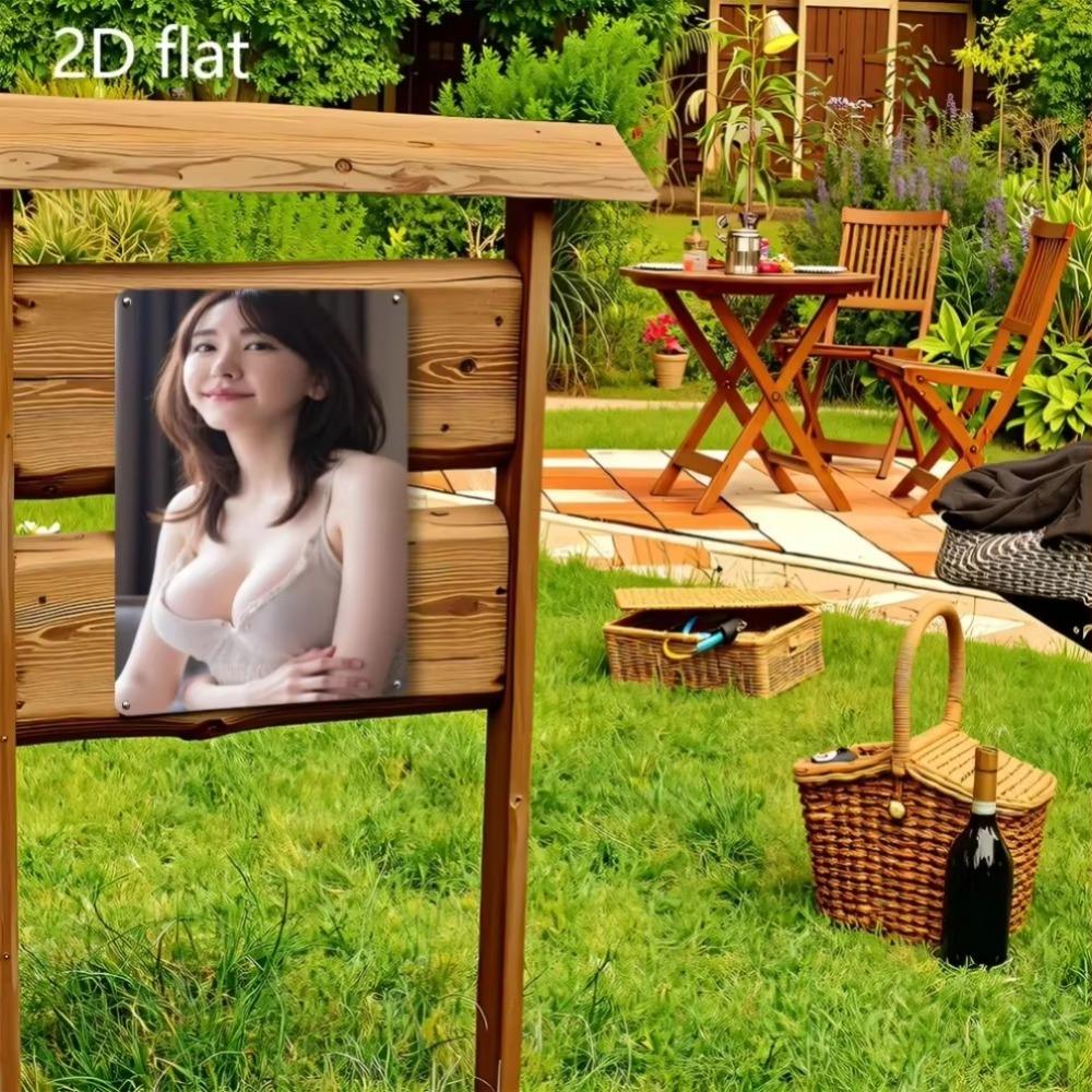 Металлический настенный декор Всепогодное Садовое искусство Предварительно просверленная Плоская табличка В помещении на улице