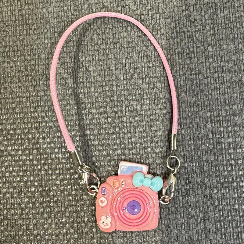 Мультяшный кукольный домик Kawaii Mini Bow Camera Model Подвеска для плюшевых кукол, украшение на шею, аксессуары