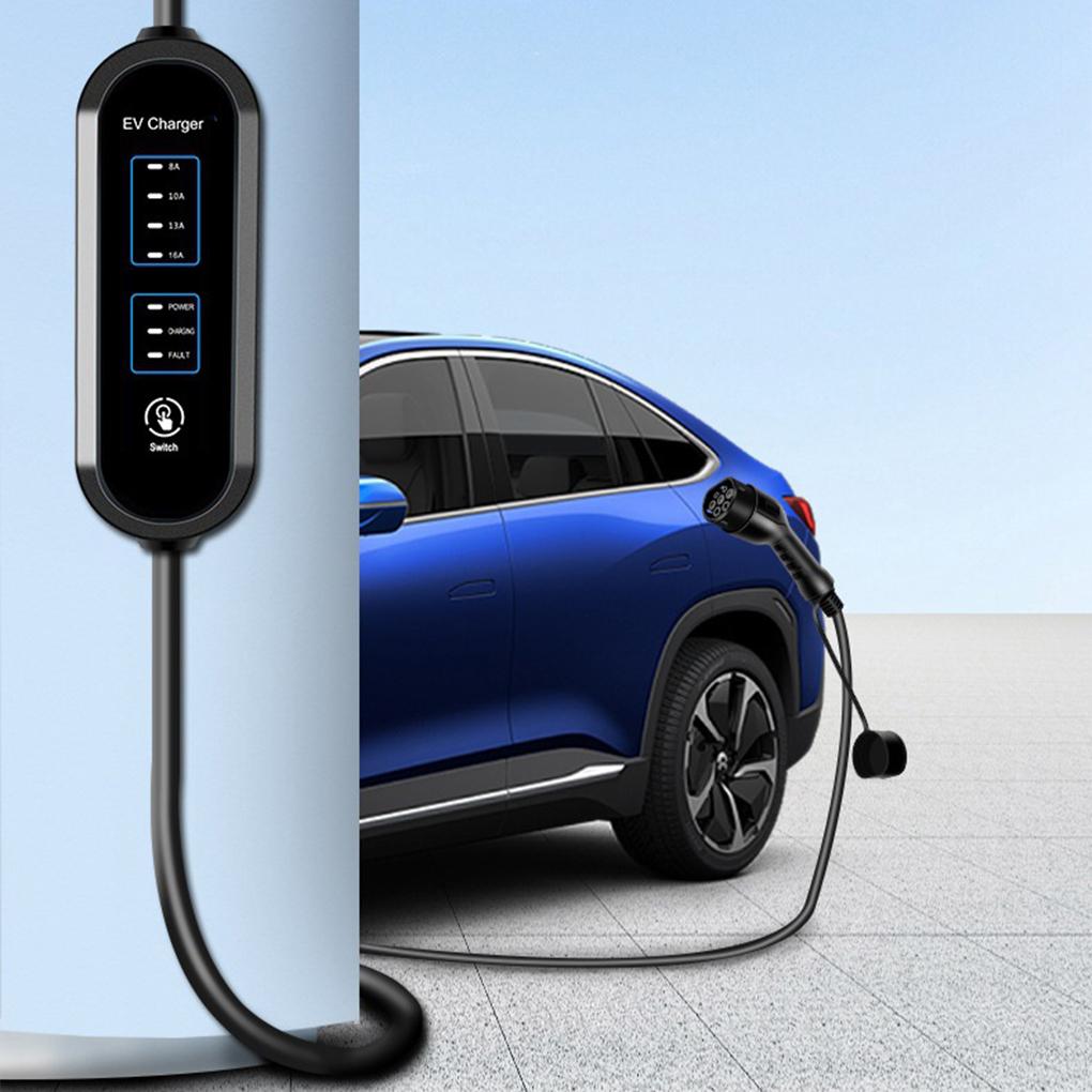 Зарядное устройство для электромобиля Тип 2 16A 3.5kW Кабель для зарядки электромобиля Тип 1 Wallbox для электромобиля 8/10/13/16 Amp Регулируемый
