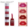 Misiou Beauty, четыре маленьких тюбика мини-водостойкой, невыцветающей чашки с антипригарным покрытием, четырехцветный долговечный матовый матовый блеск для губ, глазурь для губ