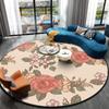 3D Flower Round Carpet Living Room Decoration Floor Mats for Home Bedroom Anti-SlipPlayroom Decor Rug Non-slip Mat