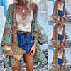 Women's Summer 2023 Bohemian Long Sleeve Printed Cardigan