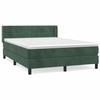 3130964 vidaXL Divan Bed and Mattress Dark Green 140x200cm Velvet
