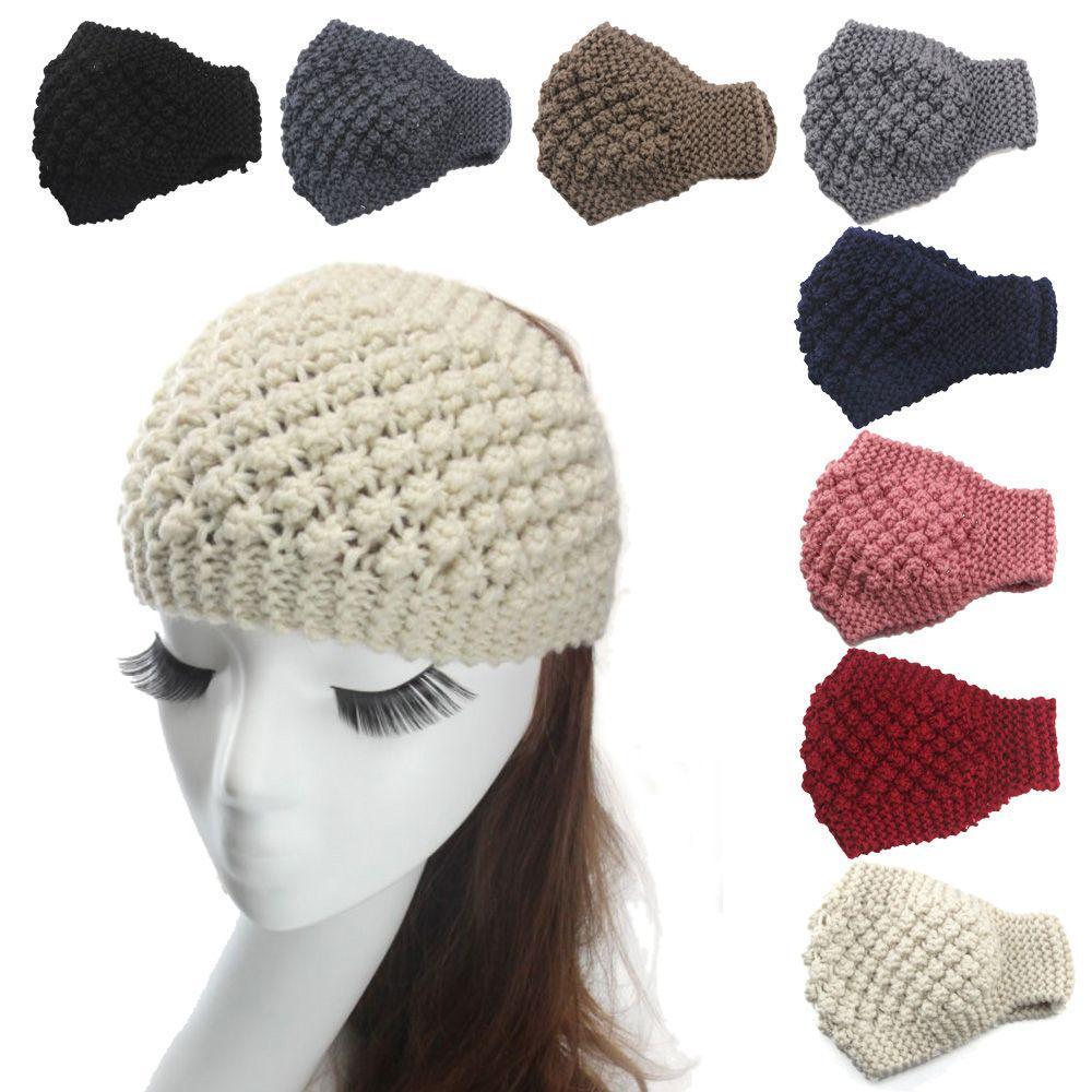 Подарочный тюрбан, аксессуары для волос, вязаная шерстяная повязка на голову для девочек, эластичная повязка для волос, связанная крючком