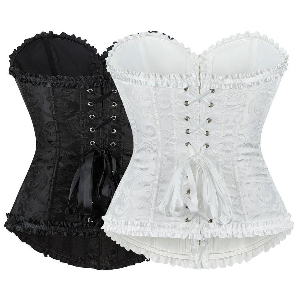 Элегантный боди-корсет европейского стиля: Сексуальный корсет-утяжка и моделирующий боди с жаккардовым узором.