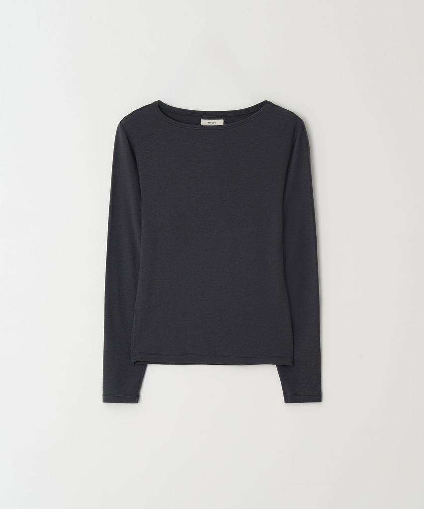 THERYE Boat-Neck Wool Top(Charcoal)