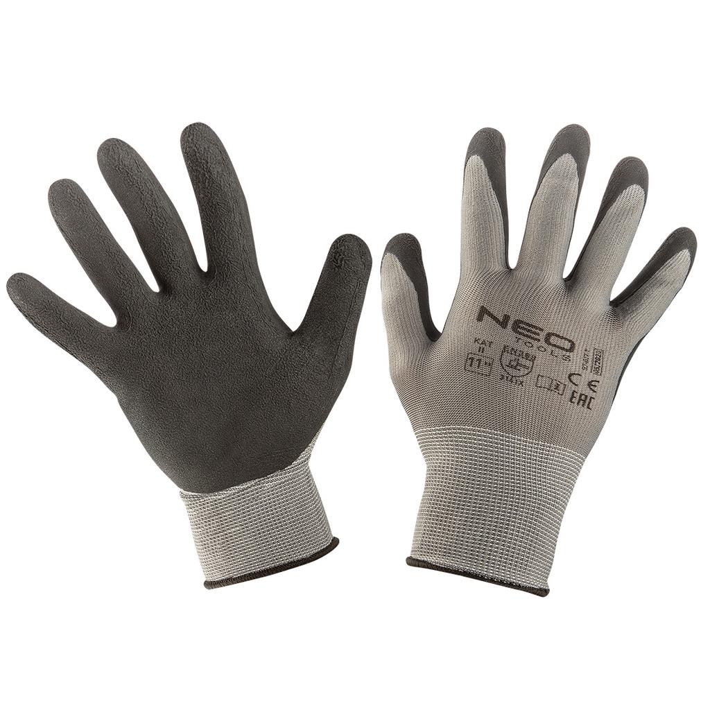 Work Gloves, Latex-Coated Polyester (Foam), 3141X, Size 11