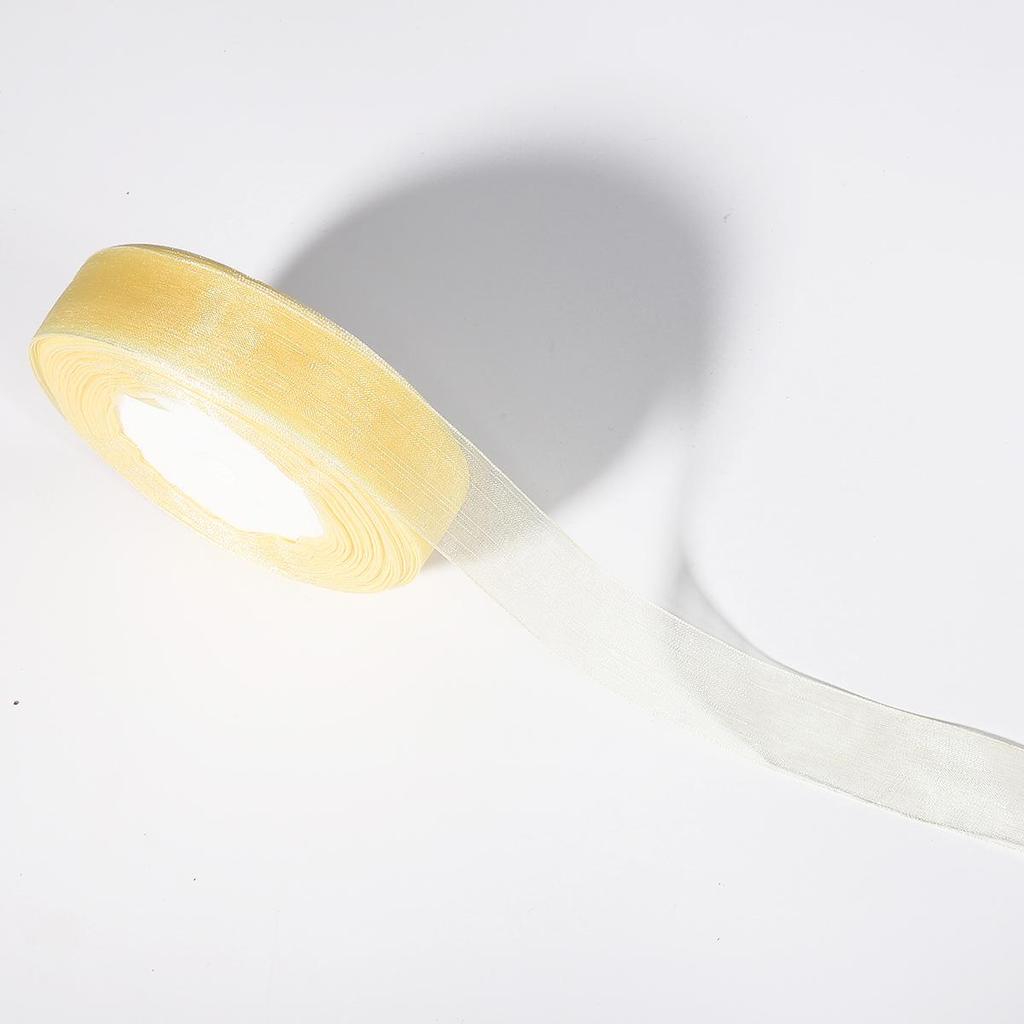 Satin Edge Sheer Organza Ribbon Bow Craft 20mm Chiffon Roll Sewing Fabric Accessorie Gift Wrap