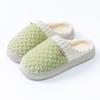 Splicing Imitation Rabbit Fur Cotton Slippers Autumn and Winter Home Indoor Thick-soled Warm Couple Plush Shoes
