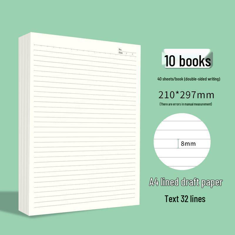 Черновики для аспирантских экзаменов, студентов университетов и старшеклассников, 2000 листов, черновик формата А4, чистая бумага для расчетов формата B5.