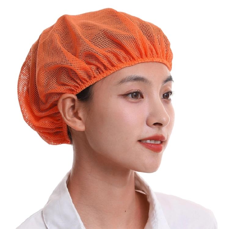 Summer Mesh Work Cap for Hair Coverage in Factory Kitchen Tasks, Brimless Elastic Design with Lightweight Wear