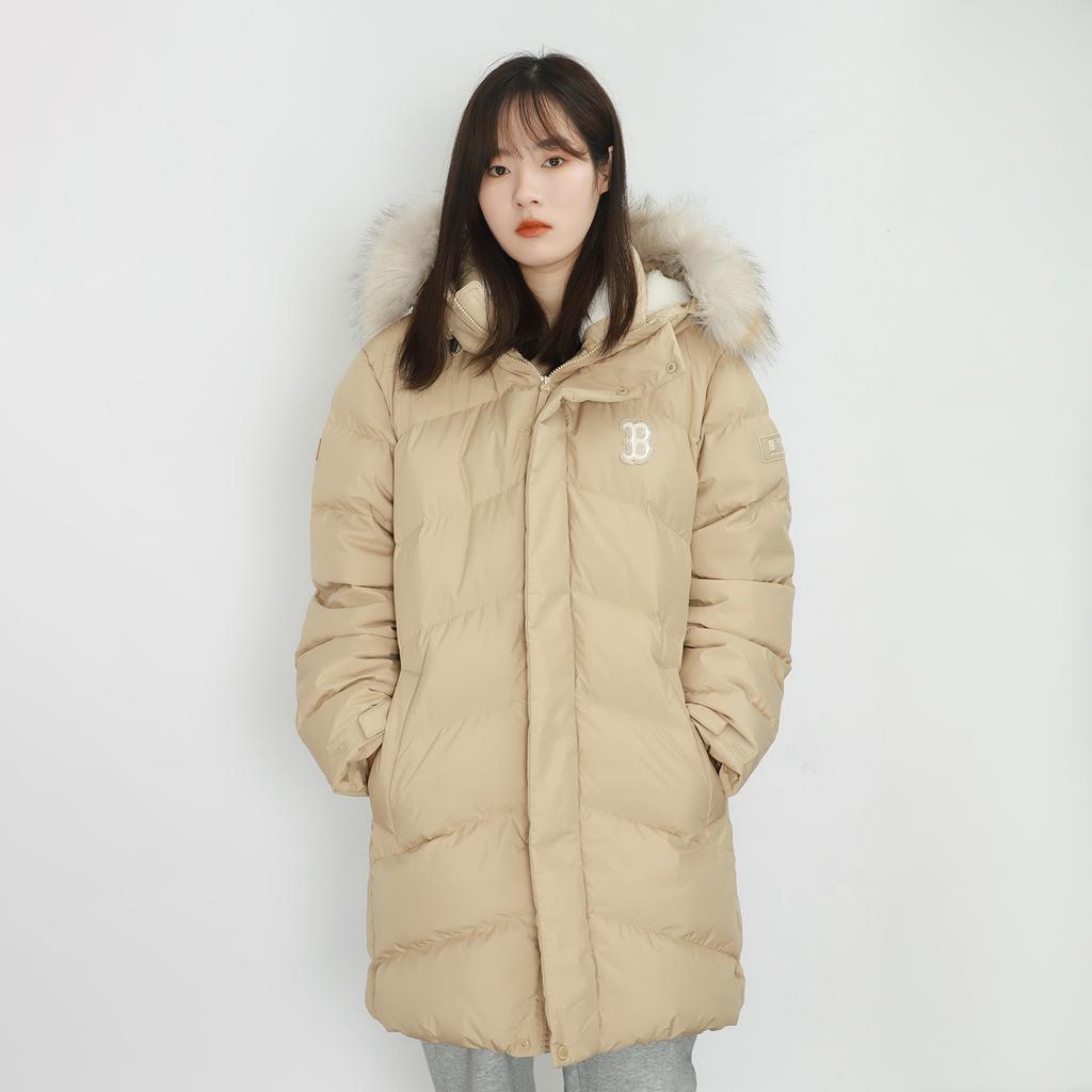 Новый пуховик MLB Унисекс Песочно-коричневый 3ADJEC616-43SAS