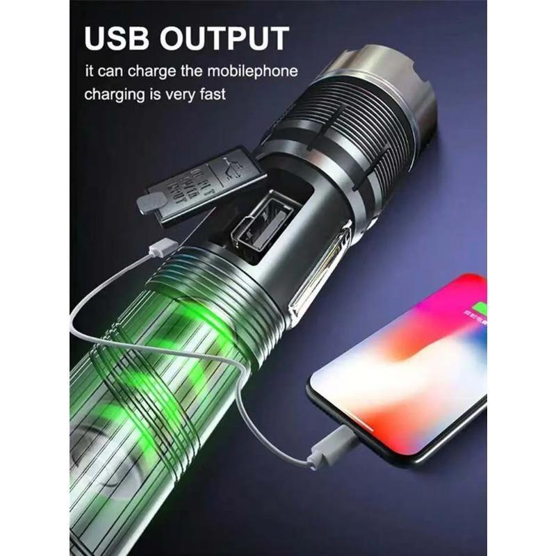 Светодиодный фонарик XHP360 высокой мощности 5000 мАч, сверхяркий 36-ядерный фонарь, USB-перезаряжаемый, с зумом, для кемпинга, охоты