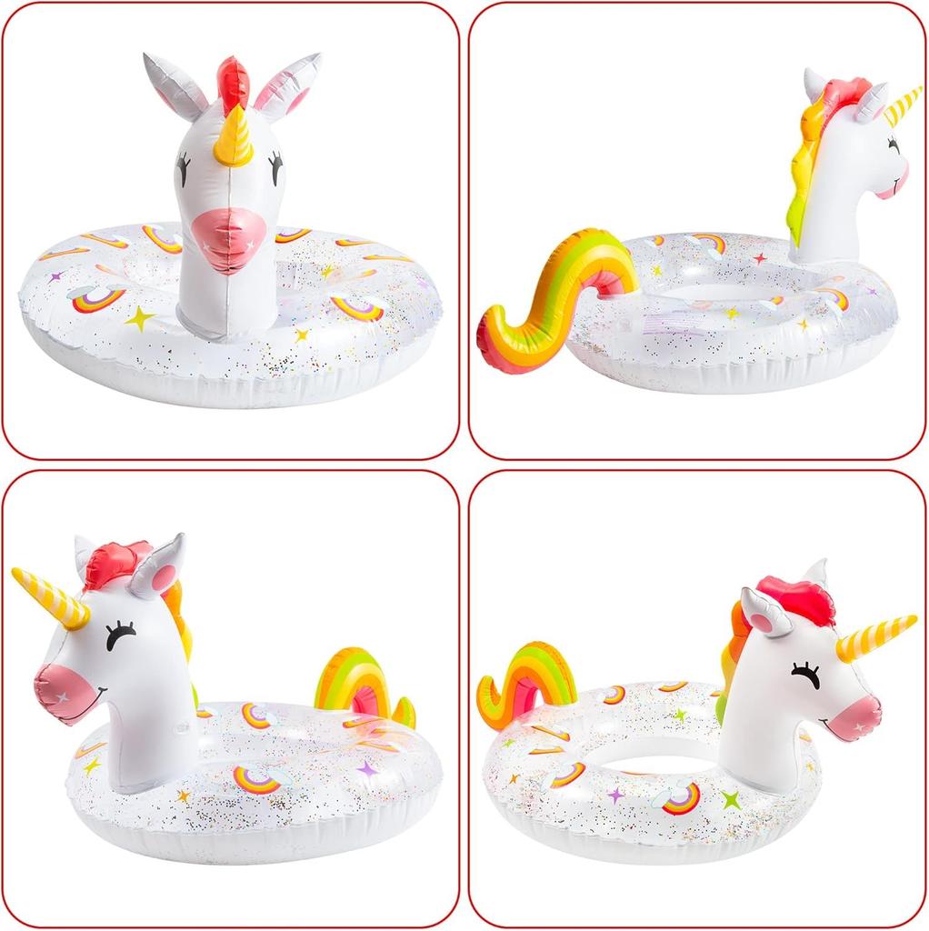 Float for Cute Unicorn Diameter Cute for Summer Water Swimming Ocean Float Adults, Shape, 82cm, Ring-shaped Float, Vacation, Play, Beach, Pool,